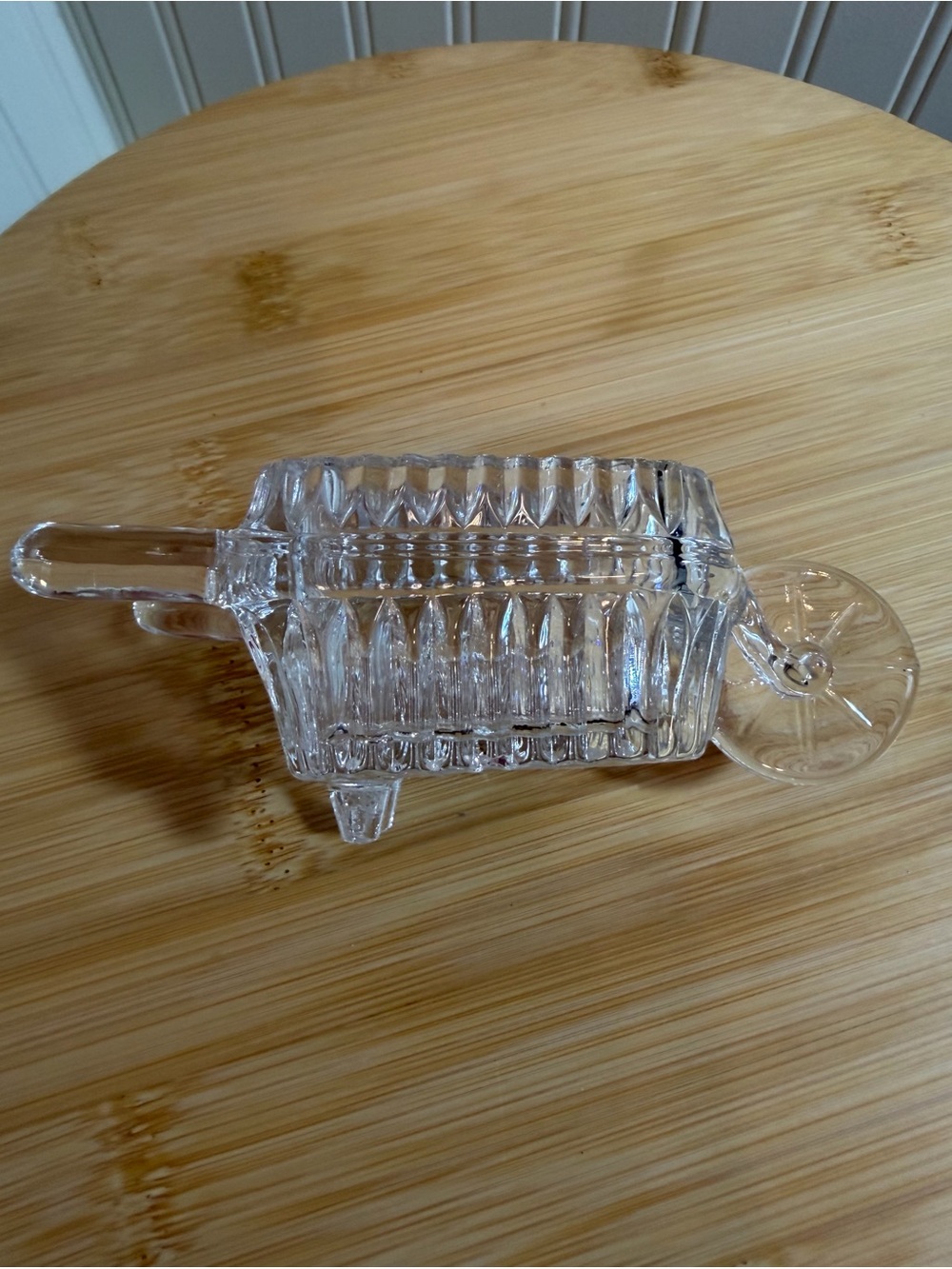 Princess House Clear Glass Butter Dish with Lid
